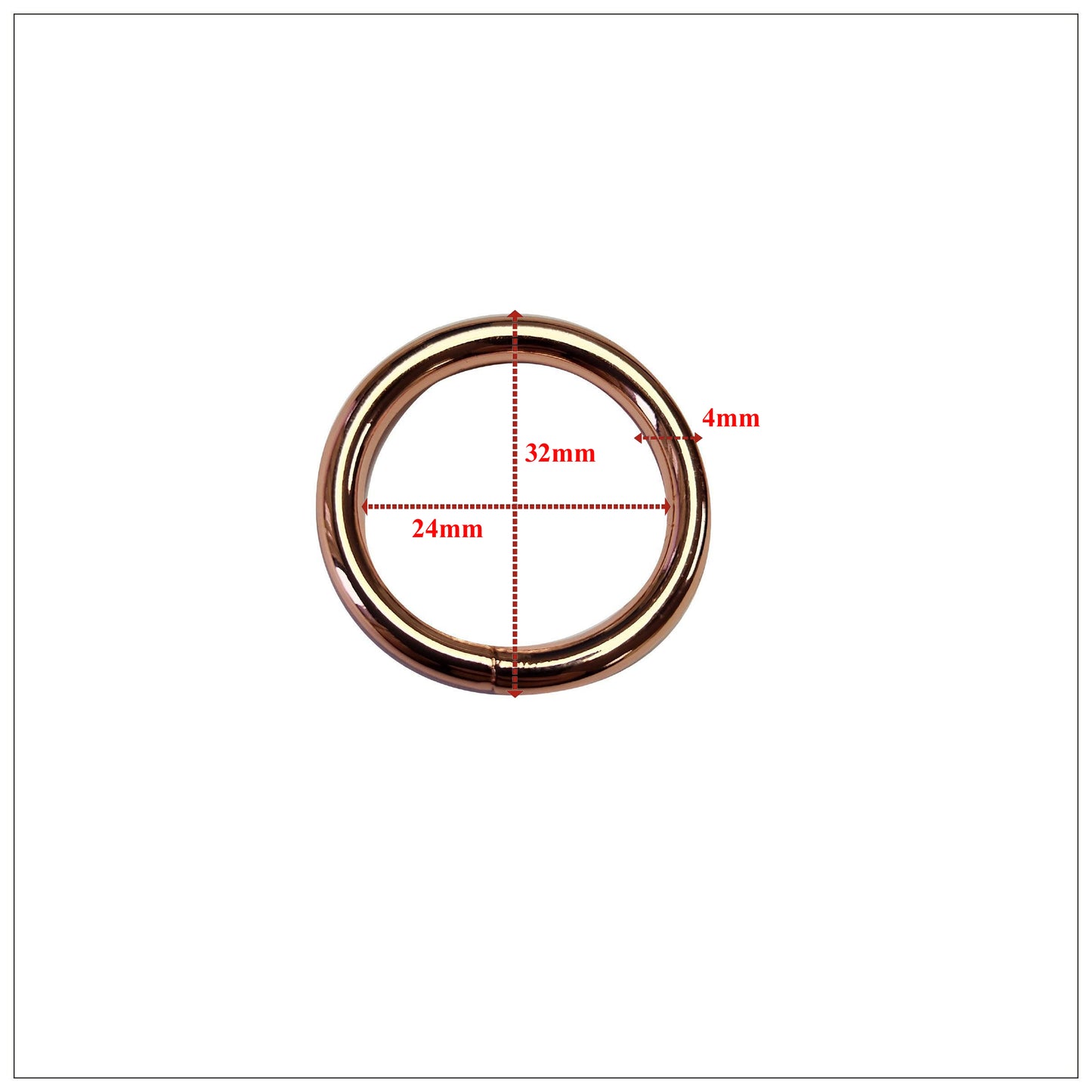 O Ring - 25mm x 4mm - Rose Gold