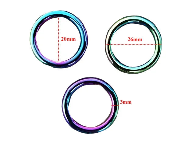 O Ring - 20mm x 3mm - Rainbow