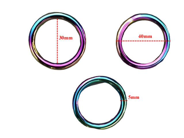 O Ring - 30mm x 5mm - Rainbow