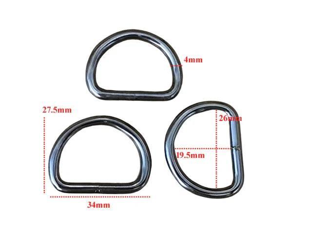 Dee Rings - 25mm Gun Metal