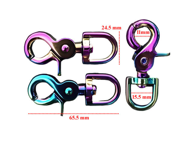 Trigger Snap Hook - Rainbow 15mm