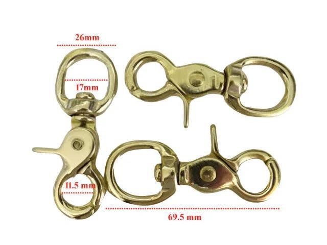 Brass Trigger Snap Hook - 15mm