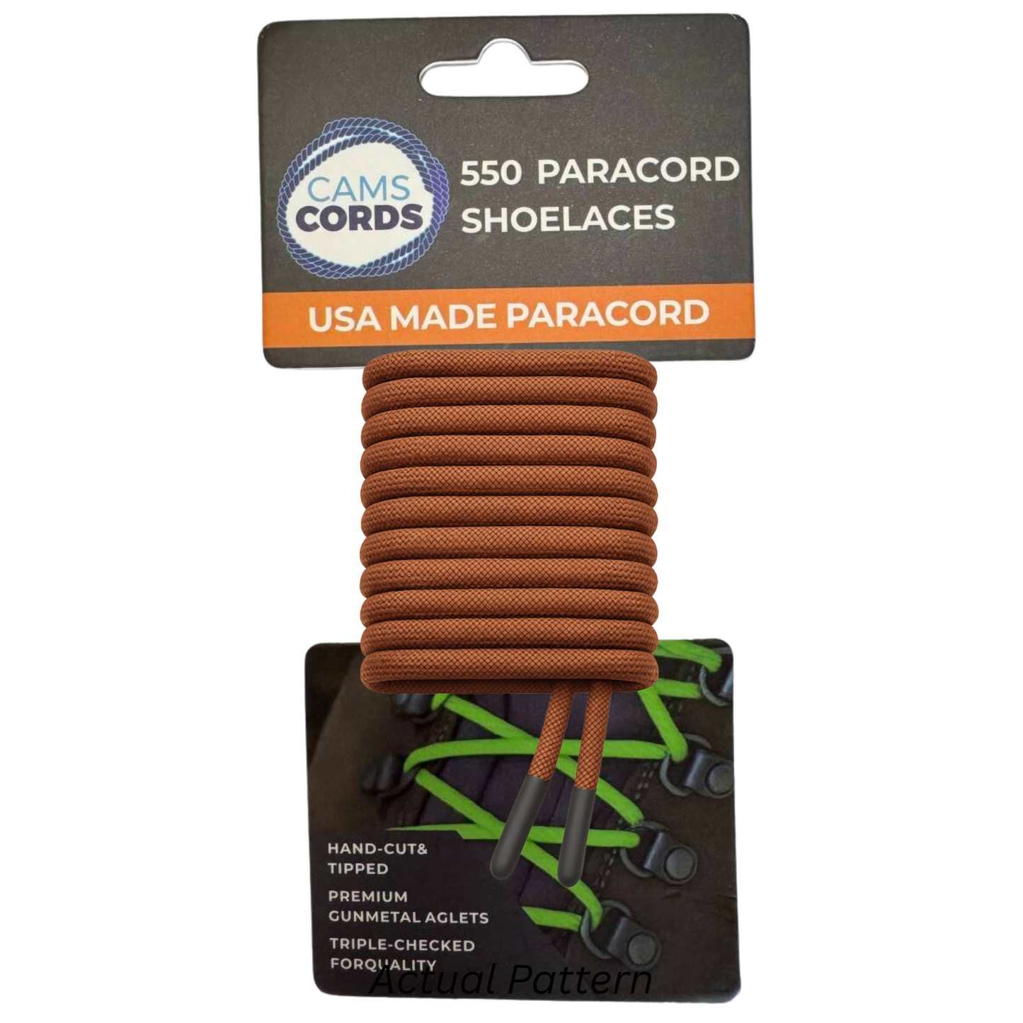 Chocolate Brown 550 Paracord Shoelaces