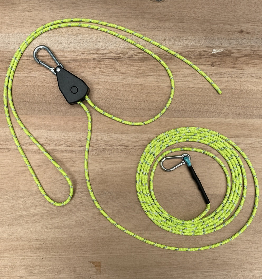 🏕️ Reflective 550 Paracord Guy Rope Pulley System – Premium Adjustable Camping Guylines