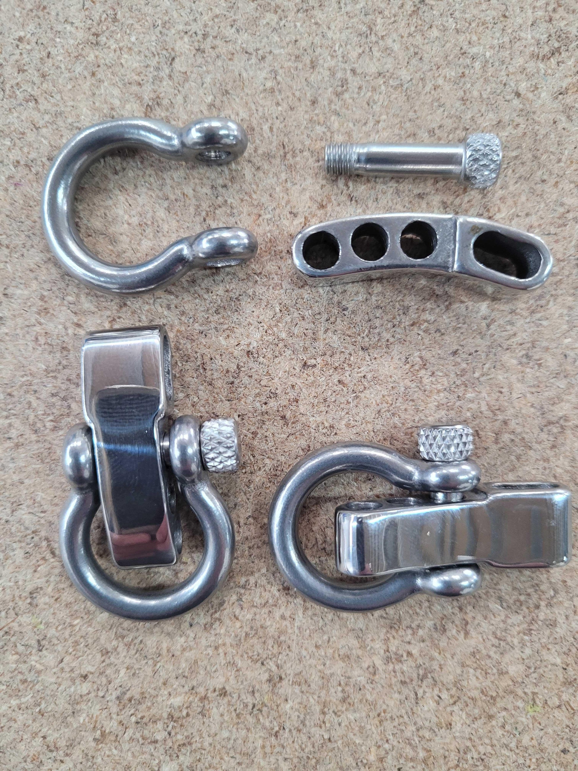 Adjustable Bar & Clevis Pin Bow shackle - Stainless Steel - Cams Cords