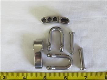 Adjustable Bar & Clevis Pin D-shackle - Stainless Steel - Cams Cords