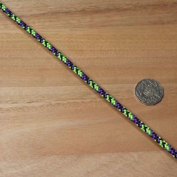 Appaloosa - Black-Purple-Lime Halter - 6mm * - Cams Cords