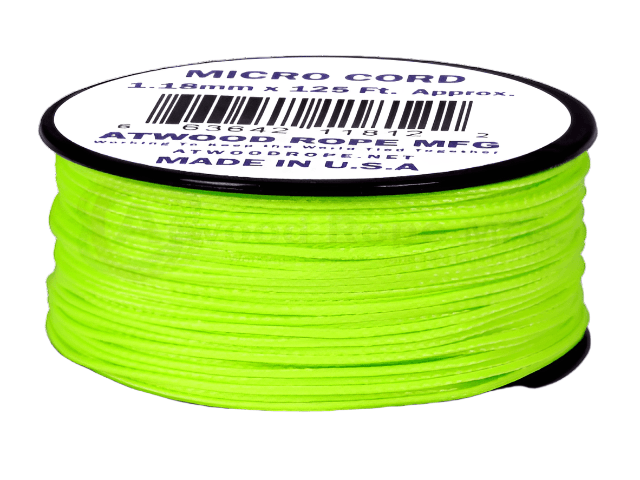 Atwood Micro Cord 1.18mm - Neon Green - Cams Cords
