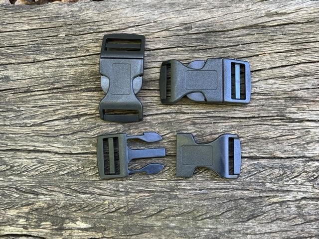Backpack large Curved buckle - Black 25mm - Cams Cords