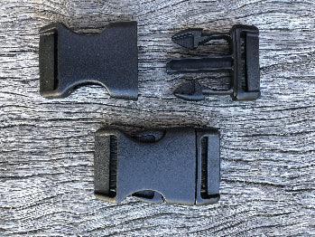 Black - 25mm Curved side release buckle - Cams Cords