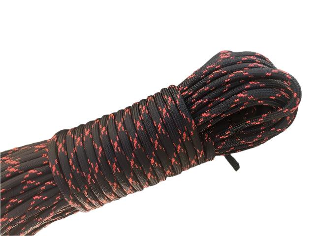 Black & Imperial Red X Paracord - Cams Cords