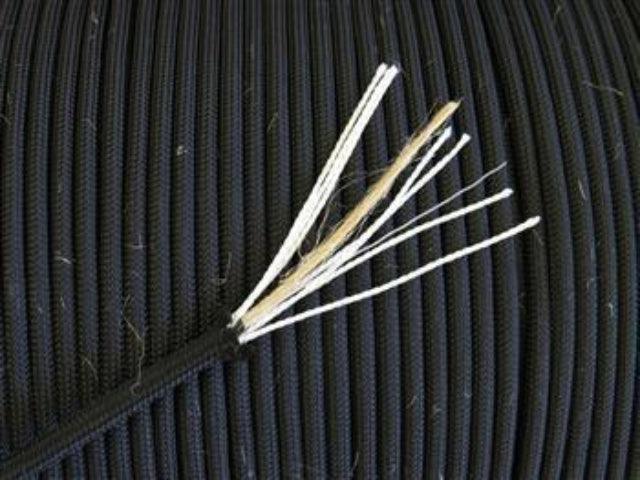 Black - Fishing & Fire Starter Paracord - Cams Cords