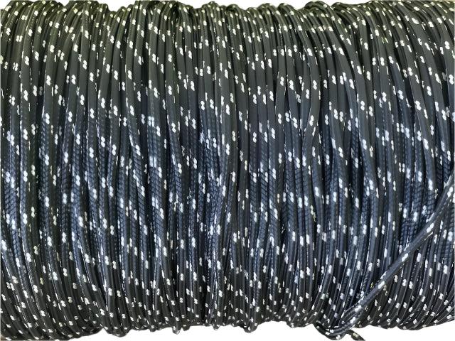 Black with Silver tracers - Macrame 3mm - Cams Cords