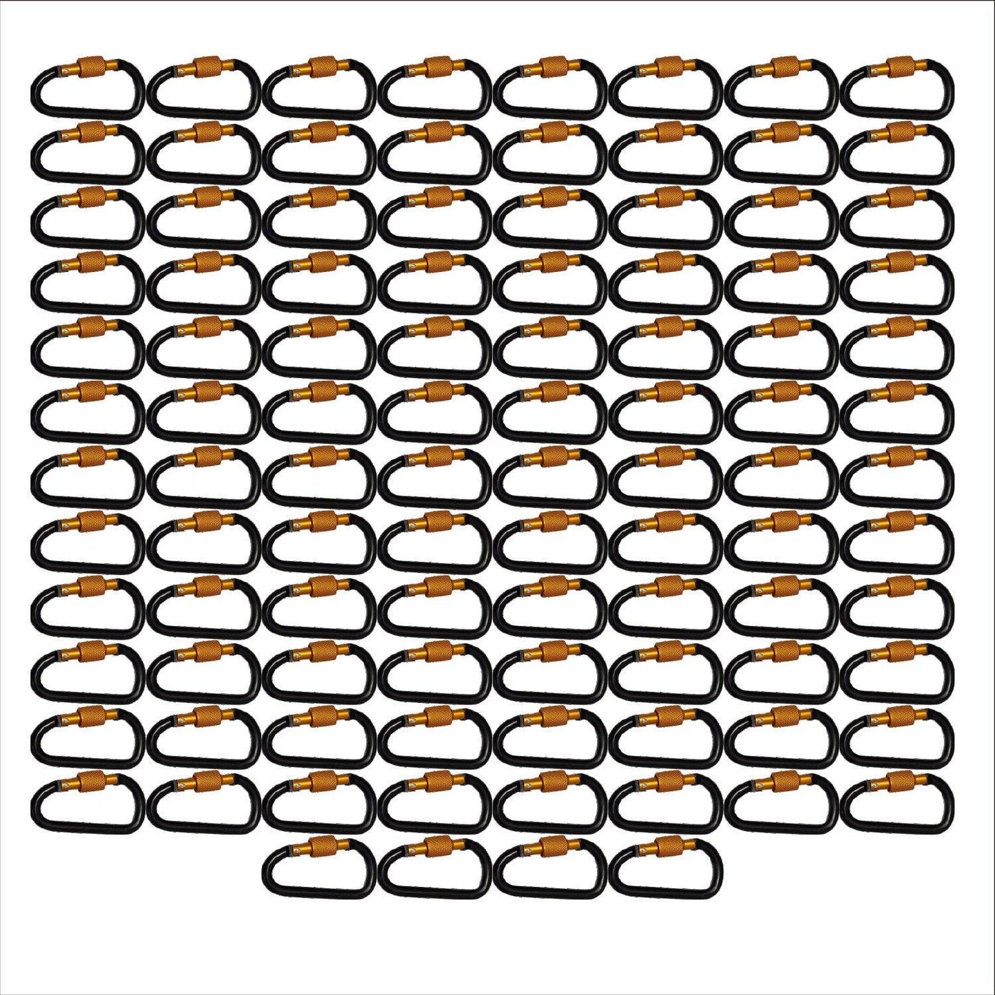 Carabiner - Black & Orange 80mm - Cams Cords