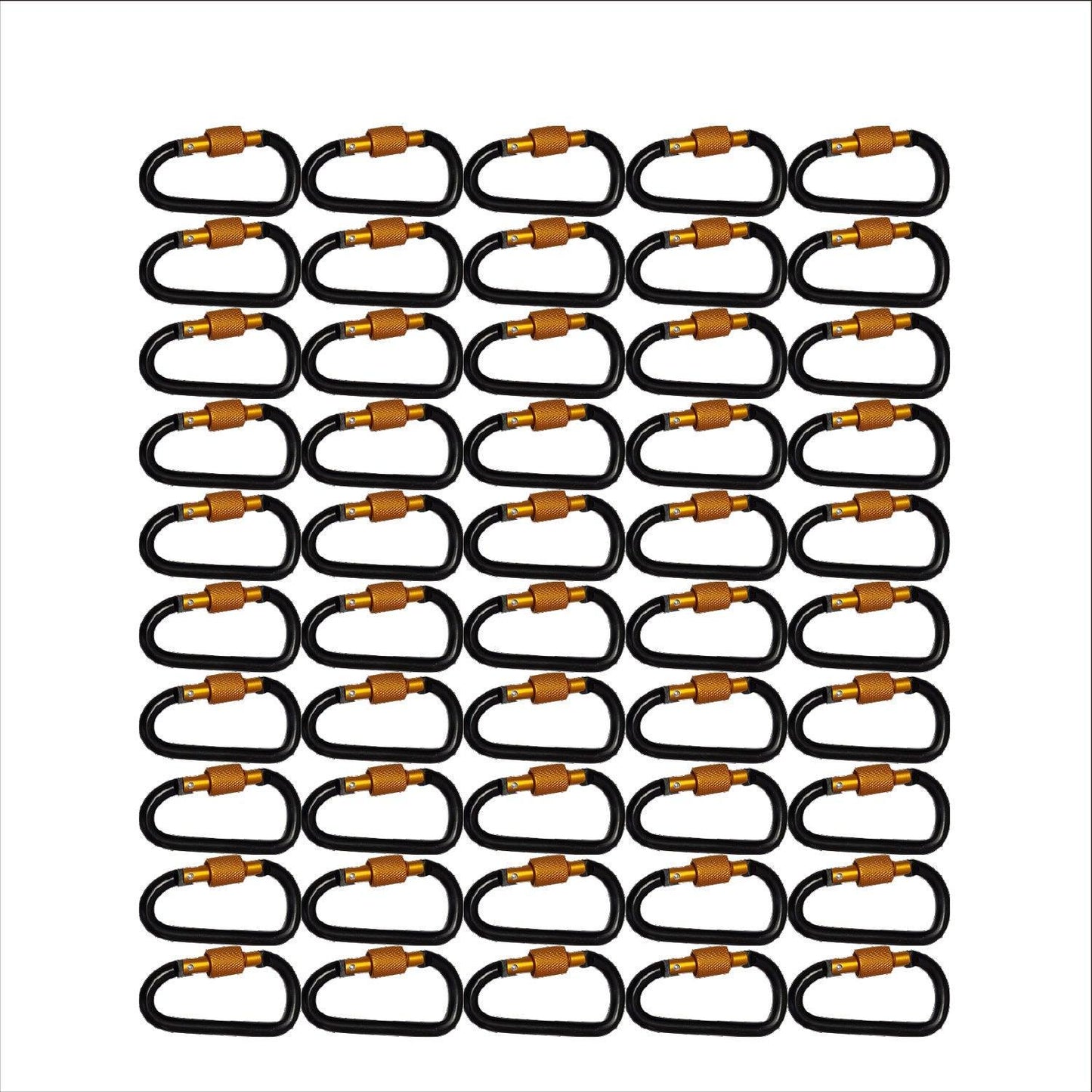 Carabiner - Black & Orange 80mm - Cams Cords