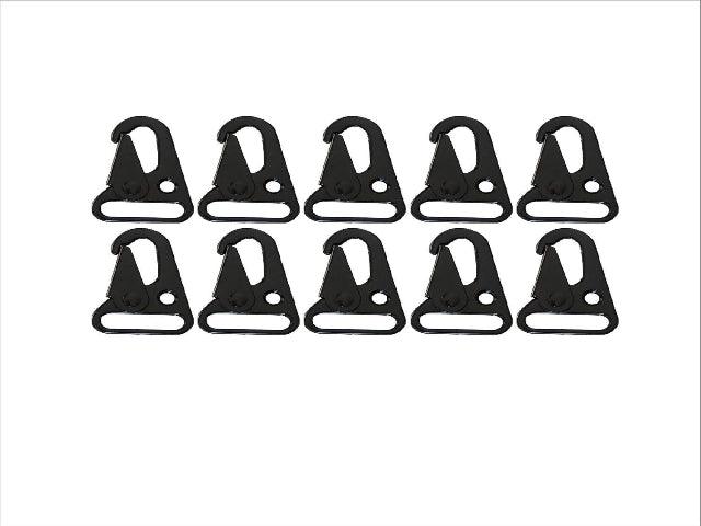5-Pack HK Style Sling Clips - USA Made, Quick Release, Spring Gate, Black
