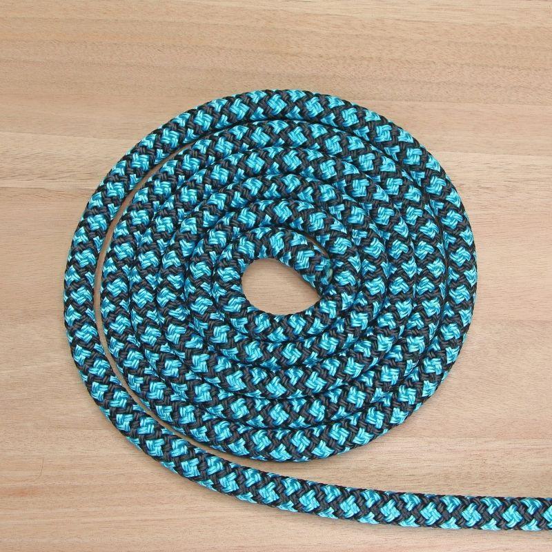Lattice- Aqua-Black halter - 8mm - Cams Cords