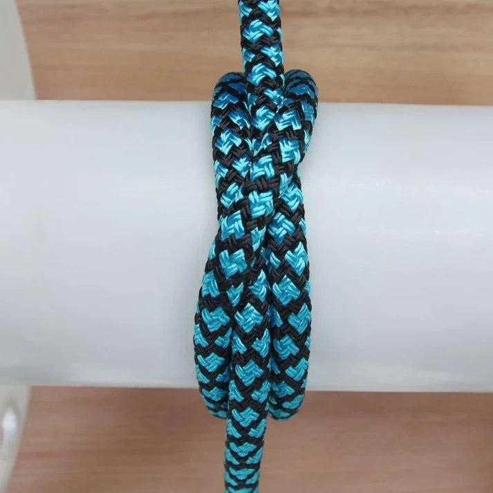 Lattice- Aqua-Black halter - 8mm - Cams Cords