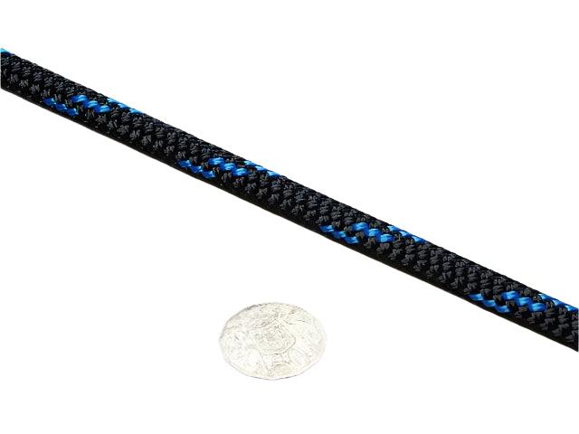 Marine Rope - Black with Blue Flecks - 12mm - Cams Cords