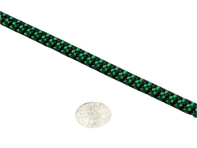Marine Rope - Green-Black zig zag - 12mm* - Cams Cords