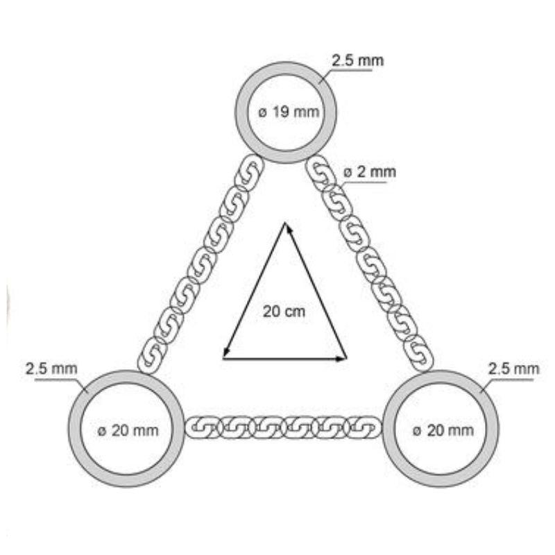 Martingale Collar kit - 25mm Stainless Steel - Small - Cams Cords