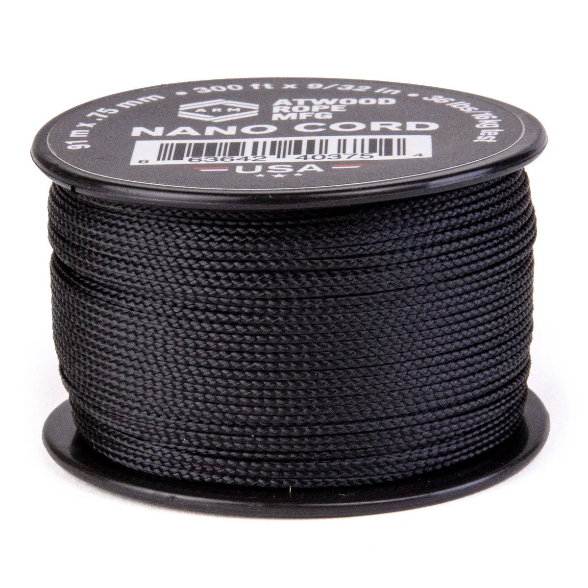 Atwood Nano Cord .75mm- Black *New*