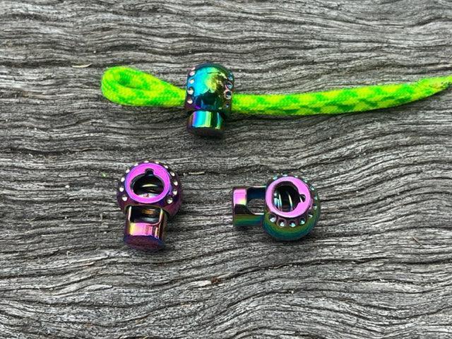 Round Ball Toggle - Metal - Rainbow - Cams Cords