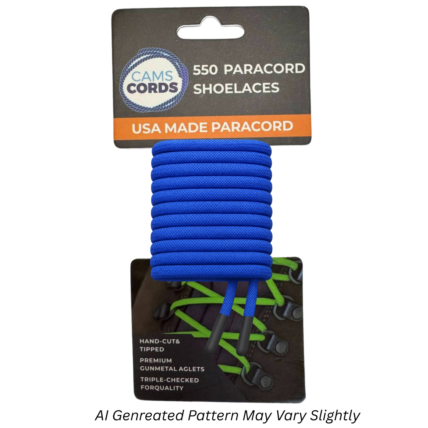 Royal Blue 550 Paracord Shoelaces