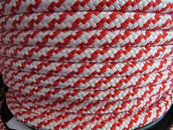 Spiral - White & Red - 12mm * - Cams Cords
