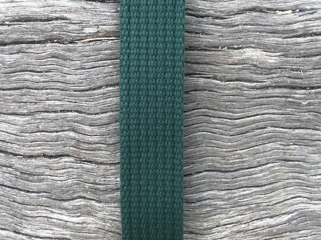 Spun Polyester Webbing - Dark Green 25mm - Cams Cords