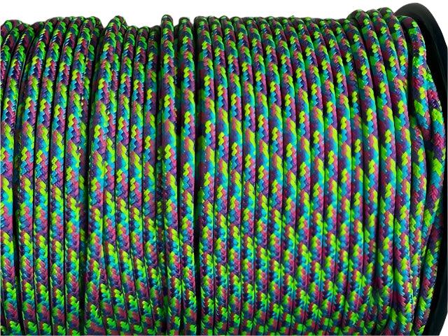 Tobiano - Aqua-Pink-Purple-Lime halter - 8mm - Cams Cords