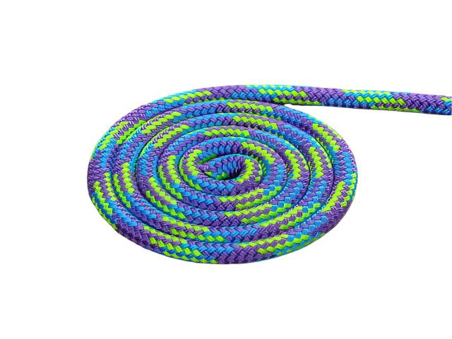 Tobiano - Purple-Blue-Lime halter - 6mm - Cams Cords