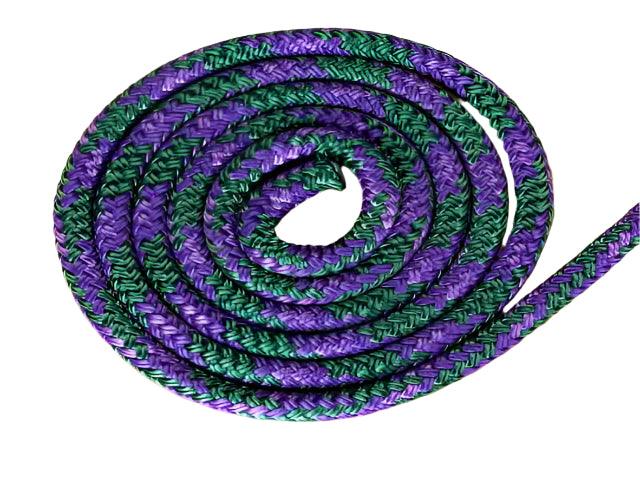 Tobiano - Purple-Dark Green halter - 8mm - Cams Cords