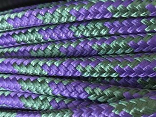 Tobiano - Purple-Dark Green halter - 8mm - Cams Cords