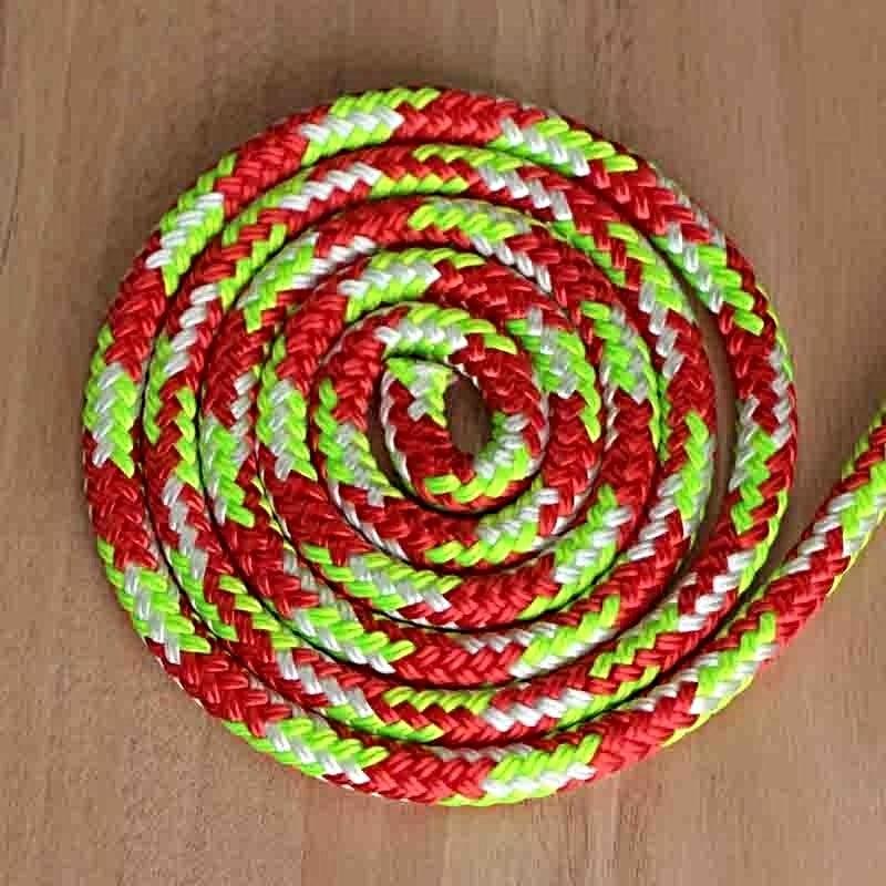 Tobiano - Red-Lime-White halter - 8mm * - Cams Cords