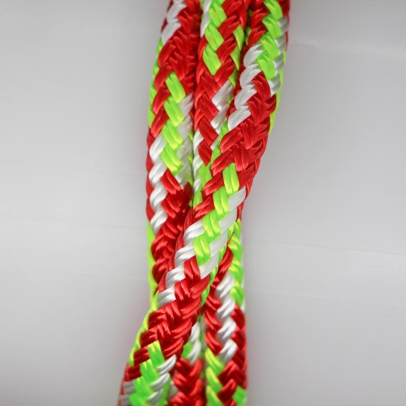 Tobiano - Red-Lime-White halter - 8mm * - Cams Cords