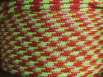 Tobiano - Red-Lime-White halter - 8mm * - Cams Cords