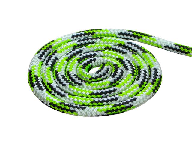 Tobiano - White-Black-Lime halter - 6mm - Cams Cords