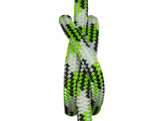 Tobiano - White-Black-Lime halter - 6mm - Cams Cords