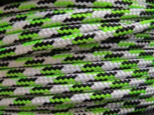 Tobiano - White-Black-Lime halter - 6mm - Cams Cords