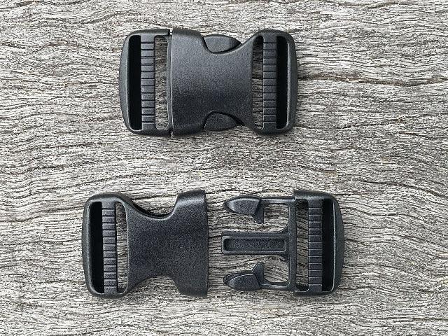 Webbing Side Release Buckle - Black 25mm - Cams Cords