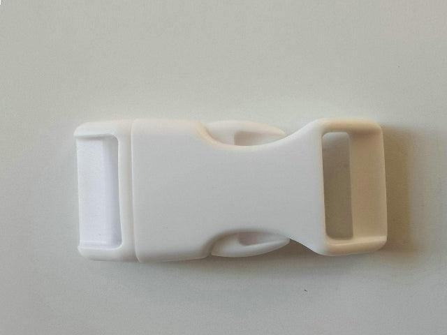 White - 25mm Curved side release buckle - Cams Cords