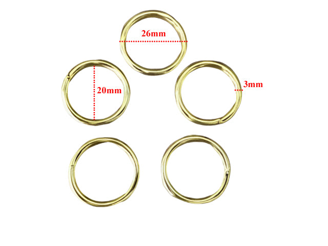 O Ring - 20mm x 3mm - Gold