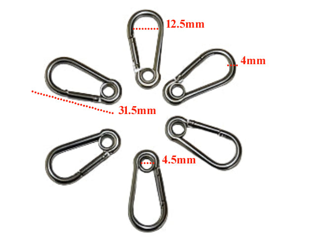 Carabiners - 40mm Stainless Steel