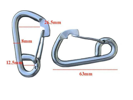 Carabiner - 80mm Stainless Steel
