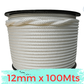 Marine Rope 12mm (Double Braid) — 100m Bulk Spool — Solid Colours