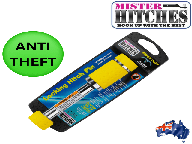 Mister Hitches - Hitch Pin Lock | Anti Theft Tow Bar Tongue Lockable 10,000kg  (MHPL5)