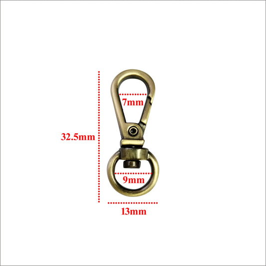 Swivel Snap Hook - small - Antique Bronze