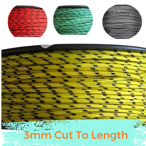 3mm Racespec - Cut the Length - Sold by the Foot - 4 color options