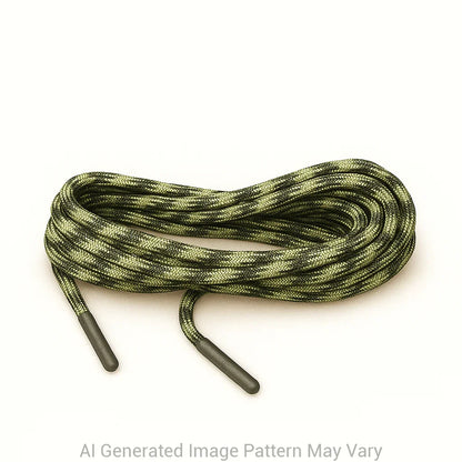 Olive Drab & Moss X Pattern 550 Paracord Shoelaces